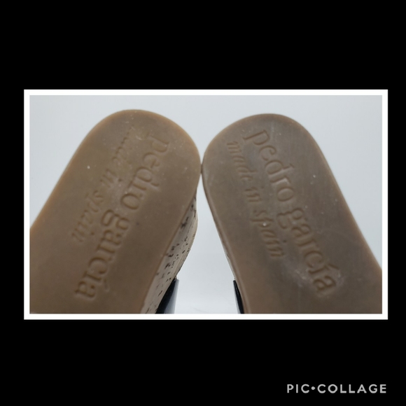 Pedro Garcia Platform Cork Wedge Sandals Size 8 - Picture 10 of 11